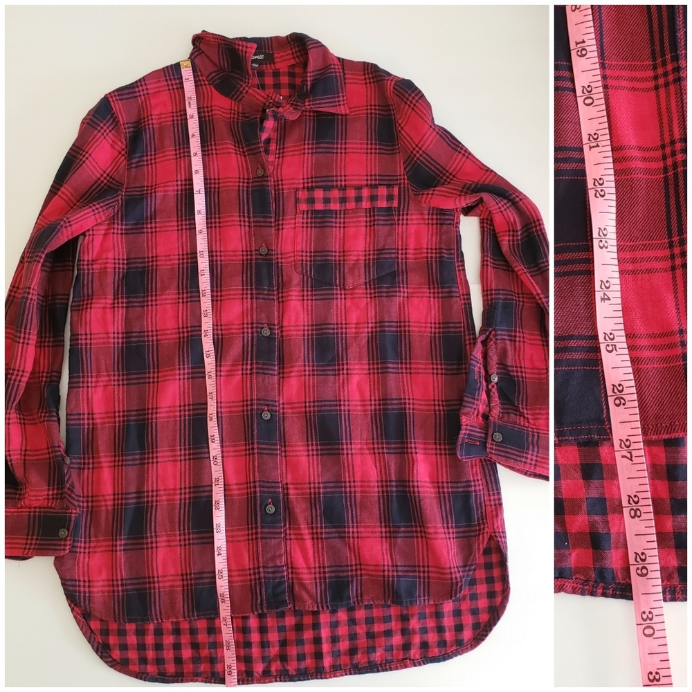 Madewell Flannel Ex-Boyfriend Shirt Albion Plaid Size Small NWT - Picture 8 of 9